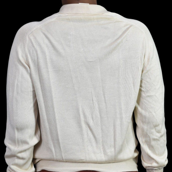 Vintage Hermes Alphabet Polo Top Beige Print Silk Scarf Knit Annie Faivre Small - Picture 13 of 16